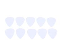 Juego de púas de guitarra de celuloide, 10 piezas, púas de calidad profesional para guitarras clásicas acústicas eléctricas, tamaño estándar, material duradero, color blanco