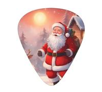 Juego de púas de guitarra de Papá Noel de invierno, 3 grosores diferentes, 12 piezas para una variedad de instrumentos