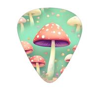Juego de púas de guitarra Dream Mushroom de 12 piezas, perfectas para principiantes y profesionales (bajo, eléctrico y guitarras acústicas)