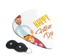Juego de púas de guitarra Fathers Day By Daughter de 6 piezas para guitarra acústica, guitarra eléctrica, bajo y ukelele: fino, mediano y grueso