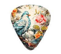 Juego de púas de guitarra Flowers and Birds, 3 grosores diferentes, 12 piezas para una variedad de instrumentos