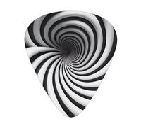 Juego de púas de guitarra GIF con ilusión óptica en espiral, 3 grosores diferentes, 12 piezas para una variedad de instrumentos