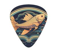 Juego de púas de guitarra Heads Up Fish, 3 grosores diferentes, 12 piezas para una variedad de instrumentos
