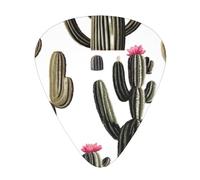 Juego de púas estampadas de cactus del desierto, 12 piezas, púas de guitarra finas, medianas y gruesas, adecuadas para guitarra, bajo, guitarra eléctrica y ukelele