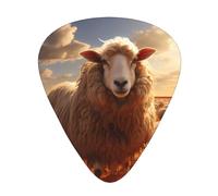 Juego de púas estampadas de oveja australiana: 12 púas de guitarra finas, medianas y gruesas, adecuadas para guitarra, bajo, guitarra eléctrica y ukelele