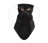 Juego de púas estampadas Good Little Black Cat - 12 púas de guitarra finas, medianas y gruesas, adecuadas para guitarra, bajo, guitarra eléctrica y ukelele
