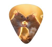 Juego de púas impresas de Rats in Love, 12 púas de guitarra finas, medianas y gruesas, adecuadas para guitarra, bajo, guitarra eléctrica y ukelele