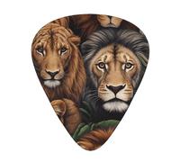 Juego de púas impresas King of the Jungle - 12 púas de guitarra finas, medianas y gruesas, adecuadas para guitarra, bajo, guitarra eléctrica y ukelele