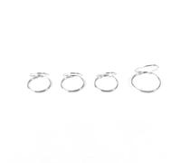 Juego de Púas Metálicas Para Guitarra, 3 Púas De Índice y 1 Para Pulgar, Material De Metal Durable - Acabado Brillante, Ajuste Cómodo, Para Instrumentos De Cuerda