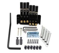 Juego De Puente De Guitarra 1 Juego De 6 Cuerdas Para Guitarra Sin Pala Traste En Abanico Cordal Puente De Trémolo(Black)