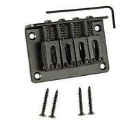 Juego de Puente de Guitarra Accesorios De Repuesto Para Puente De Cola Dura De 4 Cuerdas Para Guitarras De Caja Ukelele Eléctrico Negro Puente de Guitarra (Color : 01)