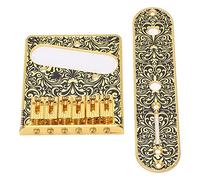 Juego de Puente de Guitarra, Placa Decorativa de Puente de Sillín de Guitarra Eléctrica de Alta Dureza para Reemplazo para Guitarrista