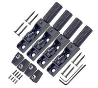Juego De Puente De Guitarra Puente Fijo Sin Cabeza De 6 Cuerdas Para Bajistas(Black,4Pc)