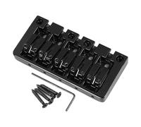 Juego de Puente para bajo de 8 Cuerdas con Diseo Abatible, Tornillos de Bloqueo, Excelente Material Metlico para un Mejor Tono y Resonancia (BLACK