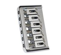 Juego De Puente Para Guitarra Eléctrica Guitarra De 6 Cuerdas, 75MM, Rodillo Fijo De Metal, Silla De Montar Rígida, Puente De Carga Superior, Silla De Cola De Guitarra (Color : Silver)