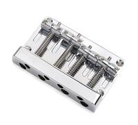 Juego De Puente Para Guitarra Eléctrica Puente De Bajo De Metal De 4 Cuerdas Para Bajo De Jazz Con 4 Tornillos Y 1 Llave (Color : Silver)