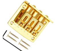 Juego De Puente Para Guitarra Eléctrica Sillín De Puente Rígido Para Guitarra, Piezas Fijas De Cola Dura De 6 Cuerdas Para Accesorio De Guitarra Eléctrica (Color : Gold)