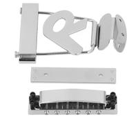 Juego de Puentes de Portero de Guitarra de 6 Cuerdas, Puente de Rodillo de de de Trapecia de Electroplatación de Acero Inoxidable con Llave Hexagonal para una Fácil Instalación