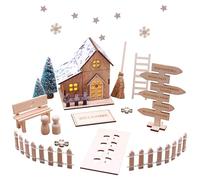 Juego de puerta de codorniz, accesorios para Navidad, decoración navideña, juego de duendes de Navidad, accesorios de duendes en miniatura, casa de amigo invisible, árbol de Navidad, accesorios para