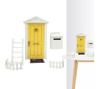 Juego de Puerta de en Miniatura | Kit de Puerta de casa de - Decoración de Escena en Miniatura para casa de muñecas al Aire Libre, jardín de, decoración de