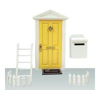 Juego de puertas de en miniatura | Fairy House Door Kit | 1:12 Walken Walking, Fairy Puertas para niños con tierra, casta