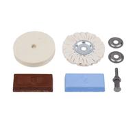 Wolfcraft Juego de pulido de bricolaje 2178000 – 5 piezas, práctico todo en uno