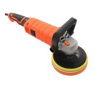 Juego de pulidora de coche de 1580 W, con disco autoadhesivo, 7 velocidades variables, máquina pulidora doméstica, máquina pulidora para el cuidado del coche, depilación de arañazos (naranja)