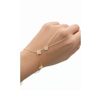 Juego de pulsera de cadena de mano de tres piezas de oro VIP