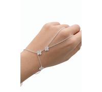Juego de pulsera de cadena de mano de tres piezas de plata VIP