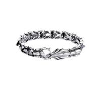 Juego de pulsera para hombre, estilo retro, color de cabeza, hecho a mano, con diseño de hueso, punk, hip hop, para boda, perla, 19CM, Metal
