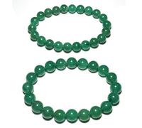 Juego de pulseras de aventurina verde de 8 mm y 10 mm para mujeres y hombres, cuentas de piedra natural de prosperidad de la suerte, joyería de cristal de chakra del corazón para meditación de