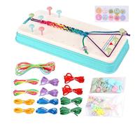 Juego de pulseras de la amistad: juego de telar para manualidades, herramienta completa para manualidades, accesorios hechos a mano para entusiastas de la afición, creador de pulseras de