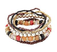 Juego de pulseras de perlas coloridas, regalo lindo, pulsera de cristal es para amigos, hermanas y niñas. Deja que la pulsera de cristal se convierta en tu hermosa amistad Pulsera de tribu para la