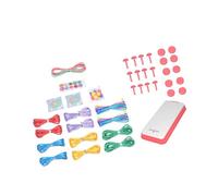 Juego de pulseras educativas para manualidades con herramientas de tejido, cordones e instrucciones para que los niños mejoren sus habilidades, imaginación, juego de pulseras para principiantes