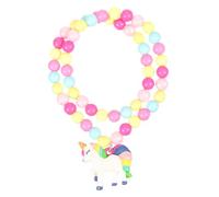 Juego de Pulseras para el Collar para niños Kit de joyería con Cuentas de 2 Piezas Diseño de Unicornio