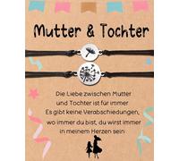 Juego de pulseras para hija con tarjetas de regalo para hija, cumpleaños, Navidad, Día de la Madre, Eine Grösse, Acero inoxidable, No es una piedra preciosa