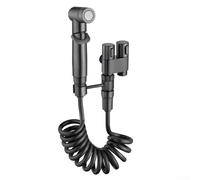 Juego de pulverizador higiénico para bidé con válvula de ángulo de doble salida, spray de agua de inodoro de mano de presión ajustable para lavado de pañales de bebé, limpieza de mascotas y uso en el