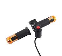 Juego de Puños de Acelerador 1 Par 12-84 V Manillar de Acelerador de Bicicleta Eléctrica de 3 Velocidades Izquierda Derecha con Pantalla LED (Dorado)