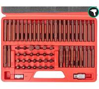 Juego de puntas combinadas allen hexagonales, torx, torx inviolable, RIBE y xzn spline ACERO S2 PARA PISTOLA IMPACTO, 60 piezas