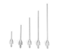 Juego de puntas de aguja de contacto con indicador de prueba 5pcs, L10/20/30/40/50 D1.5mm Sonda de aguja de indicador de esfera de acero de tungsteno, para medidor de profundidad