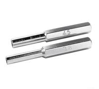 Juego de puntas de destornillador de acero inoxidable de 3,8 mm y 4,5 mm para Nintendo NES para SNES N64, herramienta de reparación de consola de juegos, mango ergonómico antideslizante, 2 piezas (2