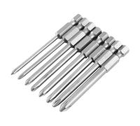 Juego de puntas de destornillador de cabeza cruzada hexagonal larga magnética, vástago 1/4, 75mm, 8 Uds., para electrodomésticos