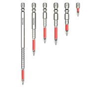 Juego de puntas de destornillador de vástago hexagonal de 1/4 pulgadas con cabeza de cruce antideslizante y cabeza de cruce