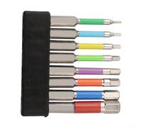 Juego de puntas de destornillador hexagonal de 65 mm H1.5-H8 de acero de aleación con puntas magnéticas para taladro eléctrico tira de almacenamiento manual del conductor