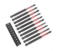 Juego de puntas de destornillador magnéticas de 100 mm para PZ2 PZ3 para T20 para T25 para T30 PH1 PH2 PH3 para PZ1, broca hexagonal de 1/4 pulgadas para destornillador, kit de herramientas de 10