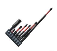 Juego de puntas de destornillador PH2, puntas de acero al cromo vanadio, cabezas de destornillador antideslizantes, brocas de largo alcance, extensión de soporte de brocas magnéticas, puntas de