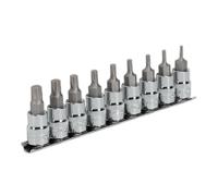 Juego De Puntas De Enchufe Sealey TRX-P 9 Piezas 3/8" Cuadrado 50mm AK6222