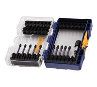 IRWIN IW6062507 - Puntas cortas (25 mm)- PH1 x 2/PH2 x 3/PH3 x 2/PZ1 x 2/PZ2 x 3/PZ3 x 2/TX20 x 3/TX30 x 2/TX25 x 2, Puntas largas (50 mm) - PH2 x 5/PZ x 5/76 mm portapuntas