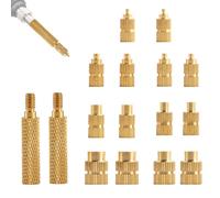 Juego de puntas de inserción de calor, 16 piezas M2 M2.5 M3 M4 M5 M6 M8 Puntas de soldador para insertos roscados para piezas de impresora 3D compatibles con Weller SP40NUS/Hakko FX-888D/900M/T18,