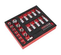 Juego De Puntas De Seguridad Y Enchufes TRX-Star Sealey 29 Piezas 1/4" Y 3/8"
